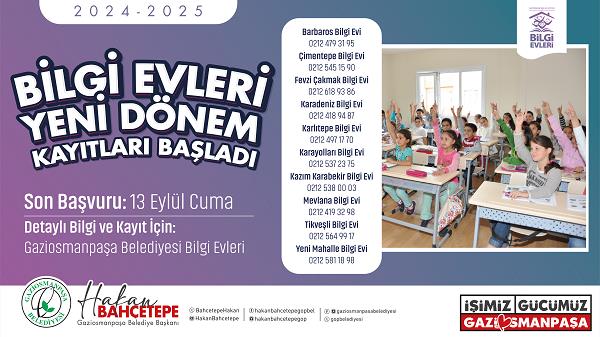 Bilgi Evleri 2024-2025 Eitim Yl Kaytlar Balad!